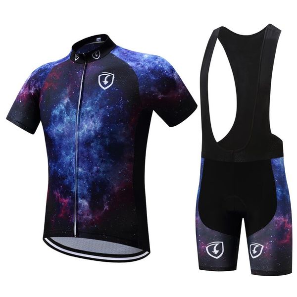 

racing sets 2021 cycling suit breathable team sports bike clothing men's bicycleclothing short-sleeved bicycle triathlon skinsuit, Black;blue