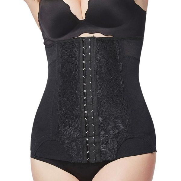 

women's shapers waist trainer slimming lace shapewear corsets bustiers cincher corset belt shaper modeling strap girdle, Black;white