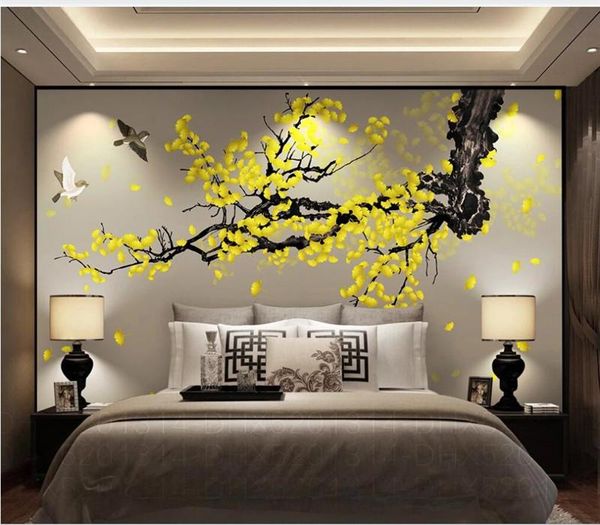 

custom wallpaper mural retro rose flower background wall nordic american hand-painted floral wallpapers