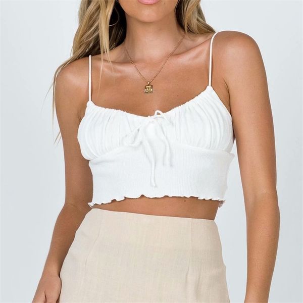 

women summer short camis tank solid sleeveless off shoulder elasticity female fashion clothing blusas 210513, White