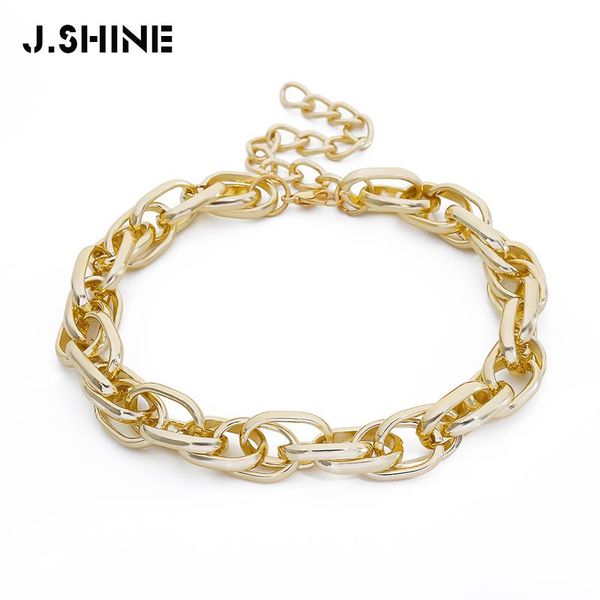 

pendant necklaces jshine punk rock gold silver color crossed chain choker necklace statement for women vintage female