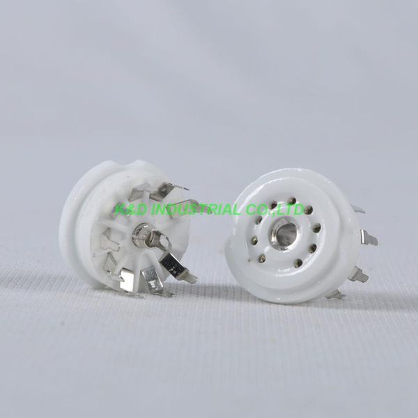 

smart power plugs 2pcs 9pin noval tube socket pcb ceramic for 12ax7 12au7