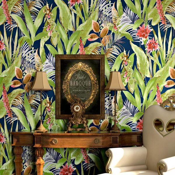 

wallpapers idyllic watercolor floral leaf peel and stick wallpaper removable wall renovation home decorative stickers