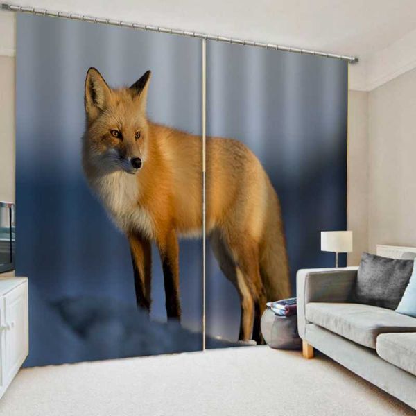 

panel/set 3d window curtains wolf printing drapes for bedroom animal curtain &