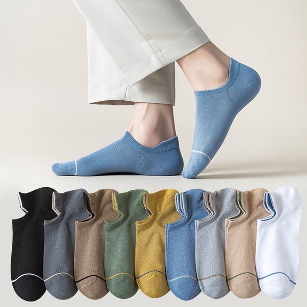 

hosiery socks fashion boat invisible men's modal shallow mouth thin breathable spring and summer low socks, Black;white