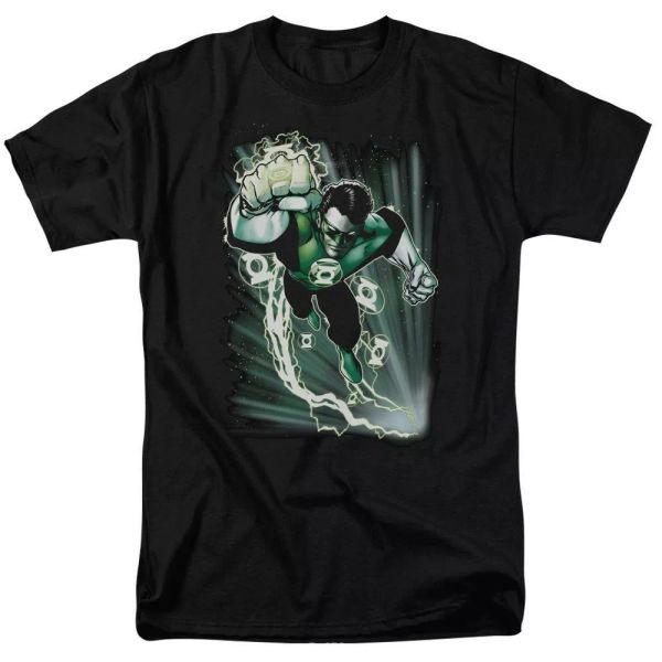 

Justice League of America Emerald Energy T-Shirt DC Comics Sizes S-3X NEW, White;black
