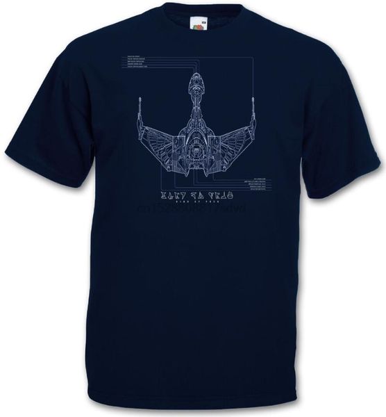 

men's t-shirts klingon bird of prey blueprint tshirt enterprise tv borg star, White;black