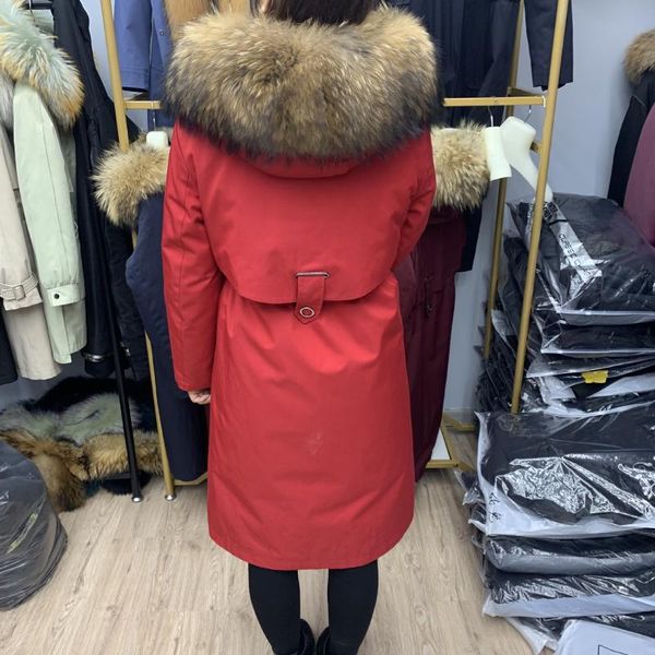 

women's fur & faux sent to overcome the female in collars removable long winter 2021 bladder coat, nick, Black