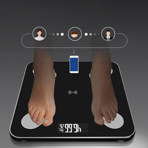 

bathroom & kitchen scales smart weight scale electronic light energy storage body fat digital household bluetooth health