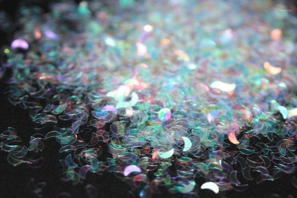 

iridescent holographic ab nail sequins flakes moon diy glitter pigment decoration acrylic resin art decor1, Silver;gold