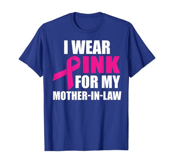 

i wear pink for my mother in law breast cancer t-shirt, White;black