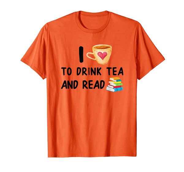 

love to drink tea and read book lover t-shirt, White;black