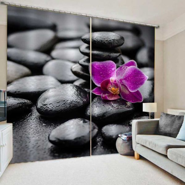 

panel/set 3d window curtains wolf printing drapes for bedroom black stone stereoscopic curtain &