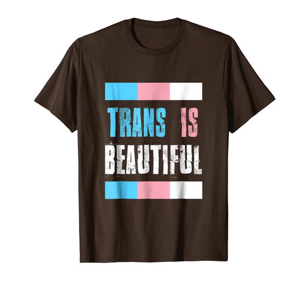 

proud trans is beautiful t-shirt transgender pride gift, White;black
