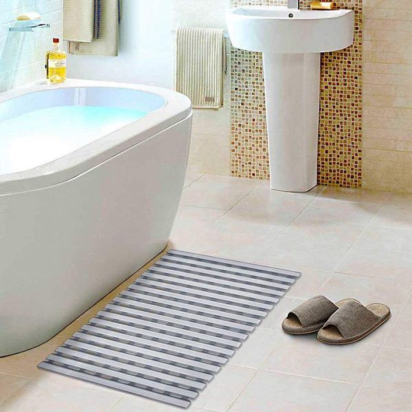 

non slip bath mat with suction cups bathroom kitchen door floor tub shower safety mats anti-bacteria professional drain