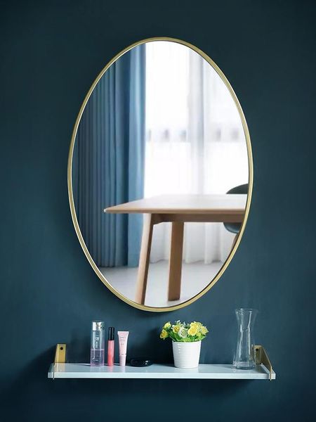 

mirrors nordic bathroom mirror oval iron bedroom make-up wall decor