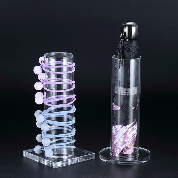 

jewelry pouches, bags acrylic bracelet display holder hair accessories organizer rope jewellery stand umbrella head case, Pink;blue