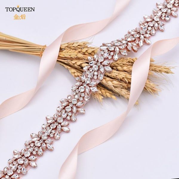 

wedding sashes ueen sash belts guest dress rhinestone pink belt bridesmaid rose gold bridal s269-rg, White
