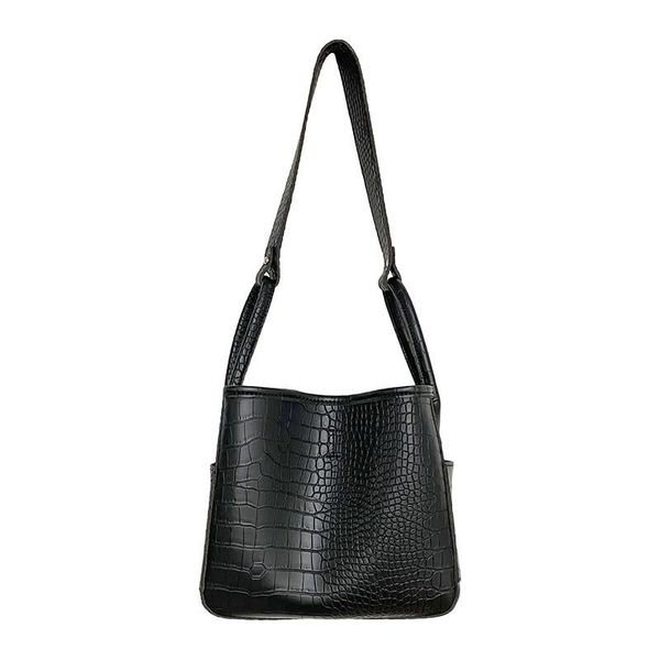 

evening bags women's bag 2021 crocodile pattern one-shoulder female minority fashion obliquely straddling steamed buns mother bucket