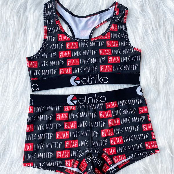 

ethika women's tracksuits designer swimsuit crop vest + swim pants trunks boxers 2 piece set tracksuit patchwork shark camo swimwear (c, Gray