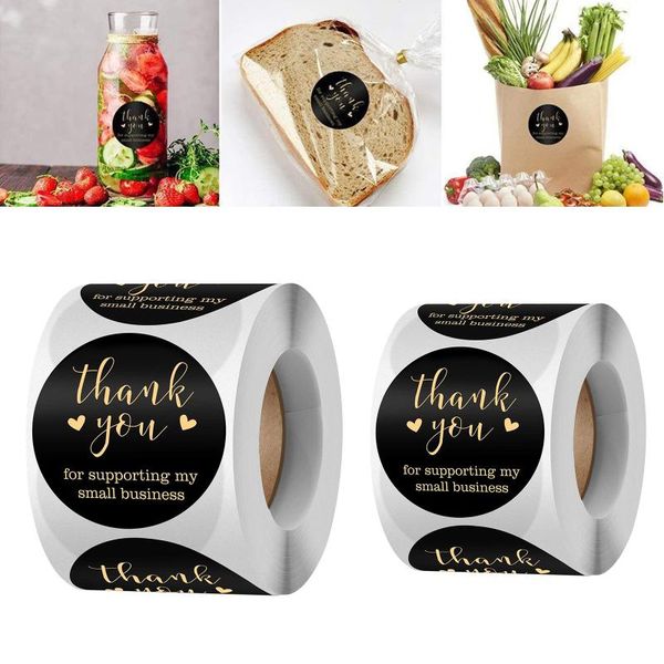 

gift wrap thank you sticker roll for supporting my small business 500