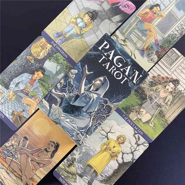 New Pagan Tarot Oracle Cartões Divinate Divinate Deck Deck Jogos Inglês Presente Partido Jogando Cartão Love Geop