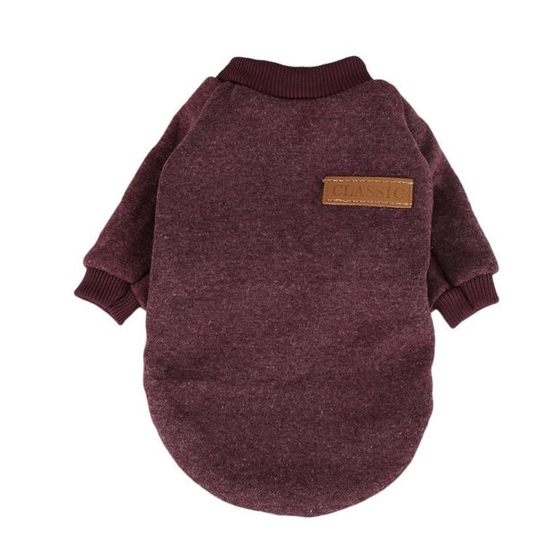 

dog apparel -classic warm clothes puppy cat jacket winter fashion soft sweater for chihuahua yorkie xs rose red