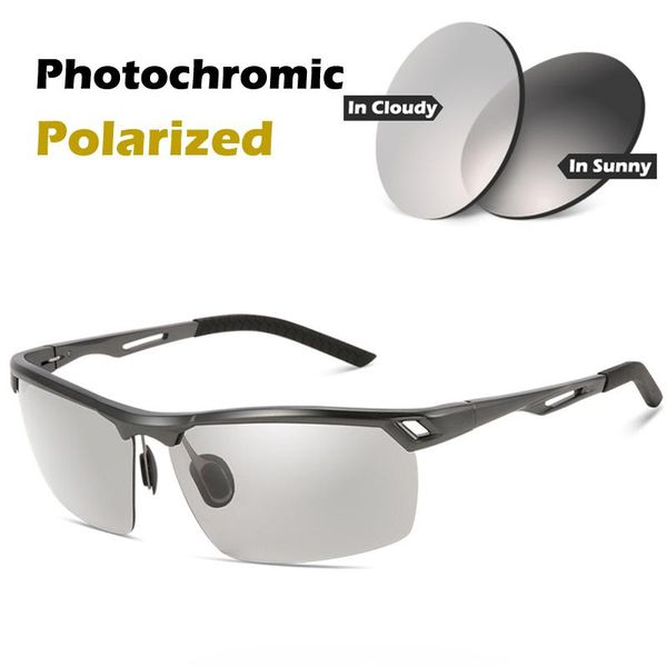 

outdoor eyewear 2021 men's pochromic polarized sunglasses for cycling fishing driving uv400 brand designer goggles riding