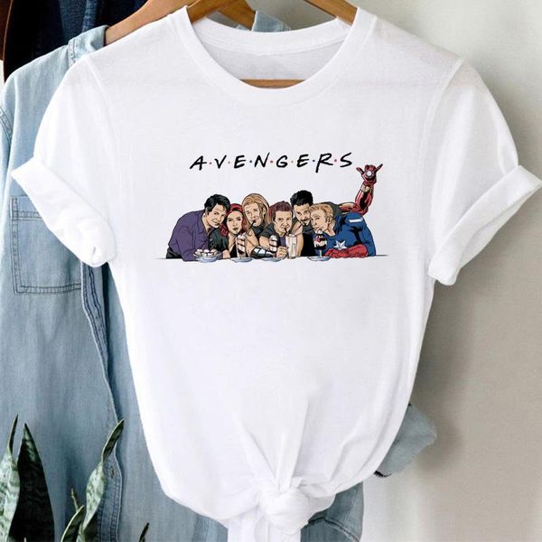 

women's t-shirt harujuku kawaii amigos tv tshirt feminino estilo coreano moda camiseta ulzzang 90s grÃ¡ficos mostrar t camisa superior, White