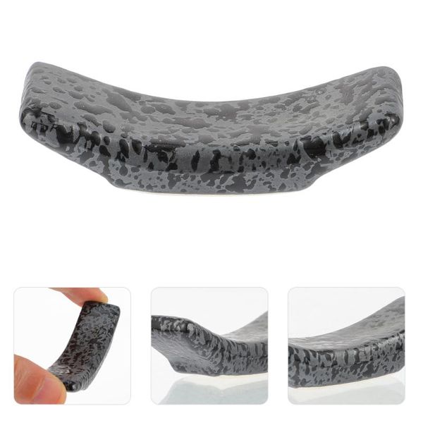 

chopsticks 5pcs ceramic japanese style racks household spoon holders (black)