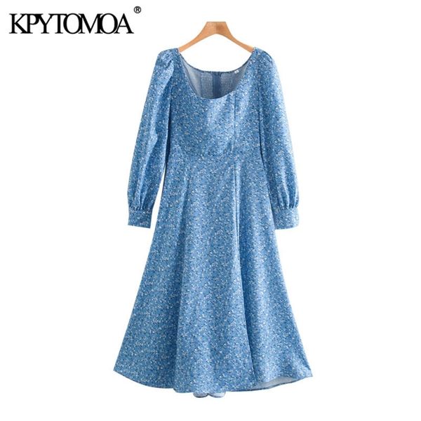 

women chic fashion printed side slit midi dresses vintage long sleeve back zipper elastic female vestidos 210421, Black;gray