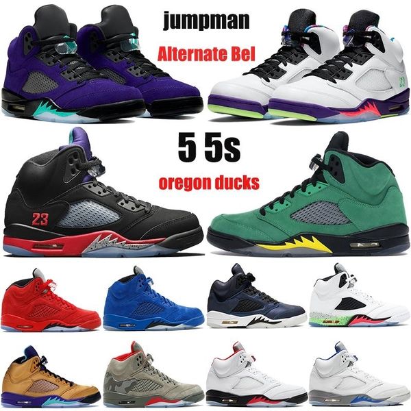

new jumpman 5 5s og mens women basketball shoes alternate bel grape 3 triple black oil grey reflective sneakers