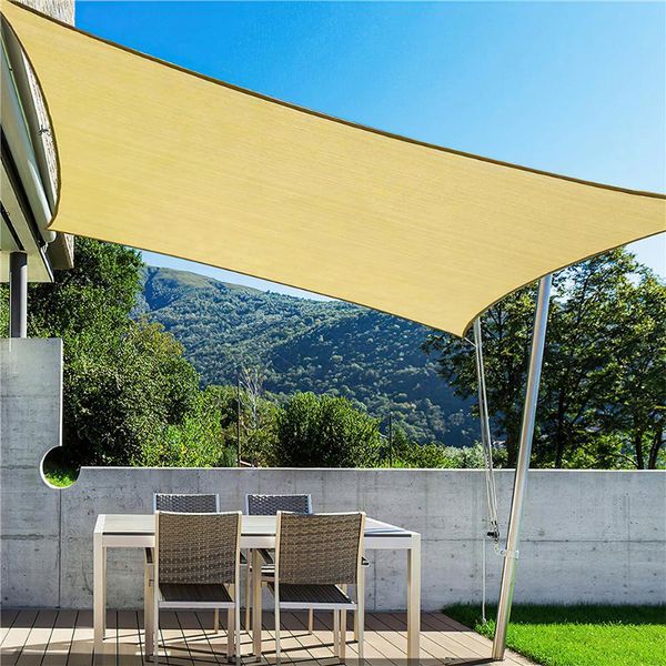 

tents and shelters outdoor awning sunshade quadrangular uv protection shade sail for camping beach tent pool patio canopy sun shelter garden