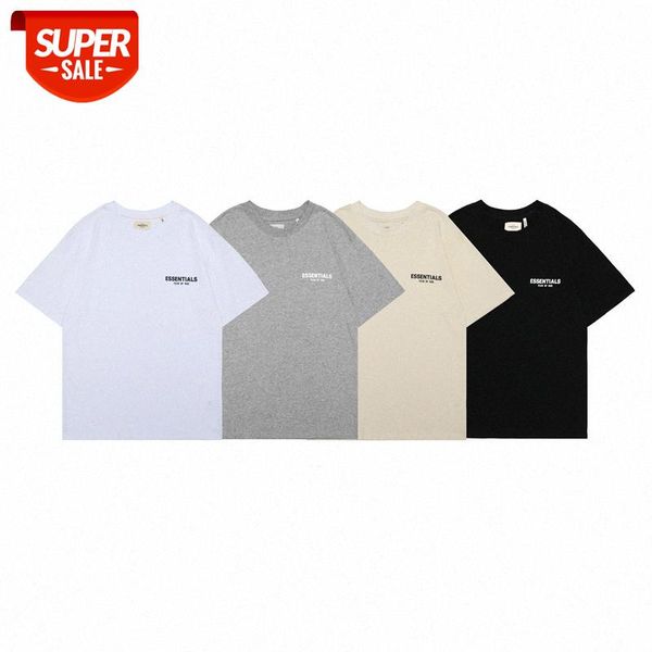 

the same eentials letter logo printing short-sleeved t-shirt fog loose men and women couple bottoming shirt #lb7w, White;black
