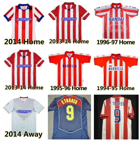 

2003 2004 2005 centenary atletico soccer jerseys 1994 1995 1996 1997 10 11 13 14 15 torres simeone kiko caminero futbol football shirt class, Black;yellow