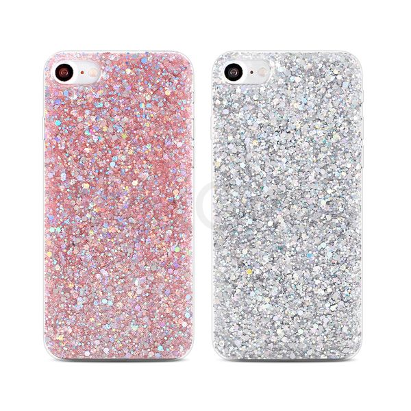 Custodie Celular Estojo per Huawei P30 P40 Honor 10 Mate 20X P Smart 2019 Glitter Cover per SamSung Galaxy S10 Lite S20 Plus A7 2018