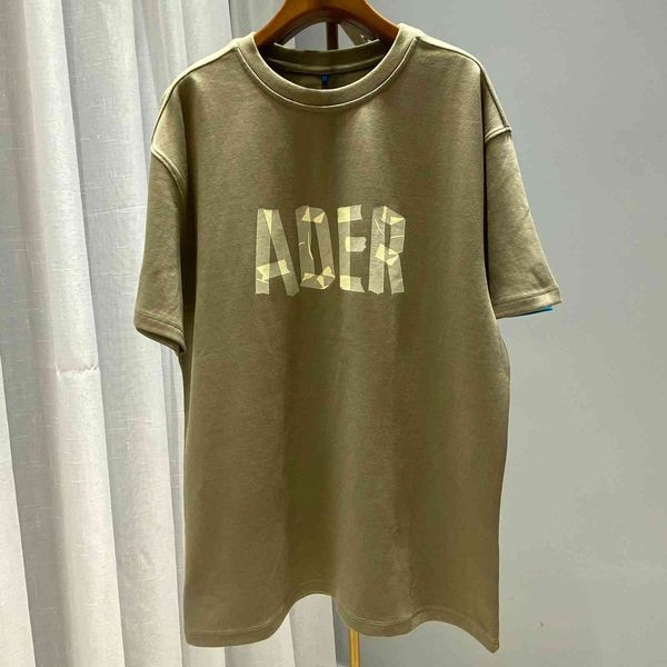 

fashion t shirt ader2021 ss origami printed letter, White