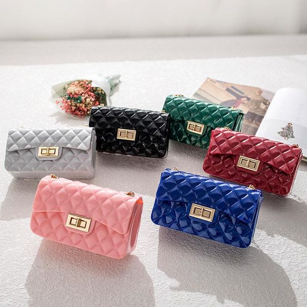 

diagonal small square bag super summer female fire lingge jelly chain fbuhf