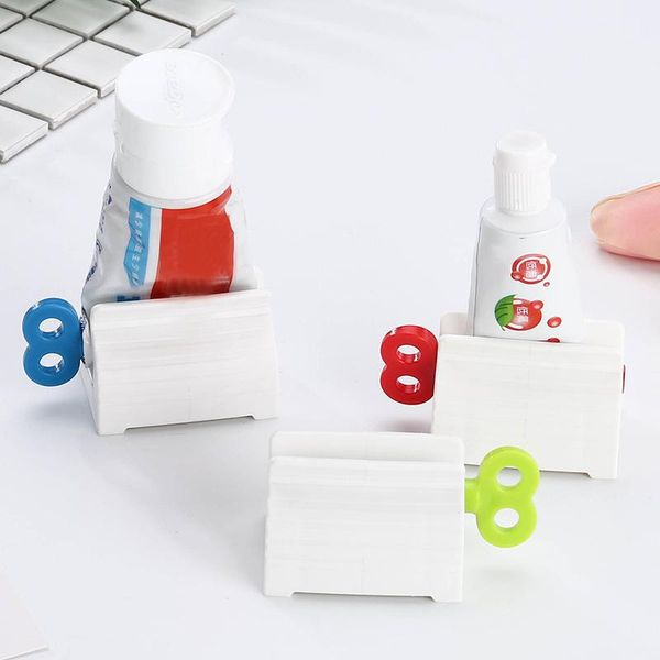 

toothbrush holders 1pc 4 colors home plastic toothpaste tube squeezer easy dispenser rolling holder bathroom supply tooth cleaning accessori