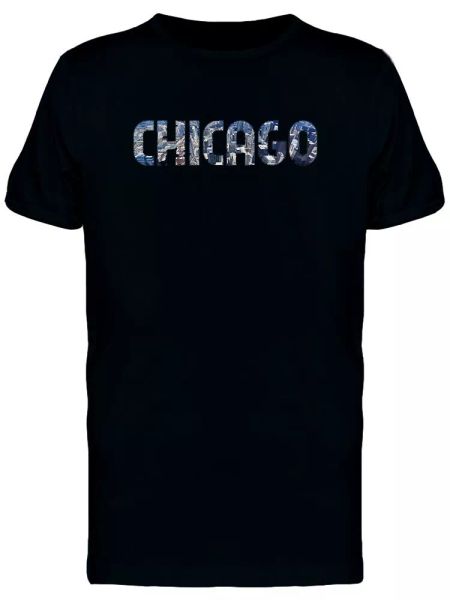 

Chicago, Travel Lovers Quote Men's Tee -Image by Shutterstock, White;black