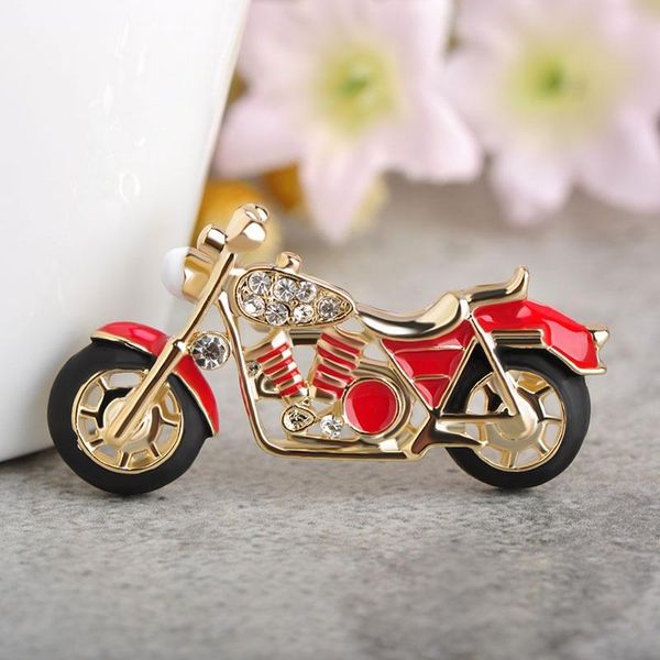 

pins, brooches men's fashion motorcycle brooch pin party banquet jewelry exquisite enamel zircon, Gray