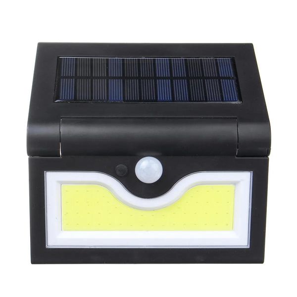 

54led cob solar light outdoor pir motion sensor wall lamp