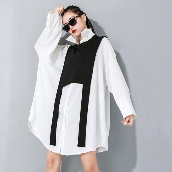 

women's blouses & shirts spring autumn fashion two piece set women plus size vest 2 streetwear womens and, White