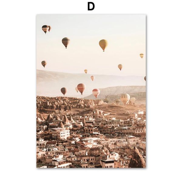 

paintings air balloon flower leaf plant wall art canvas painting morocco nordic posters and prints living room decoration wal