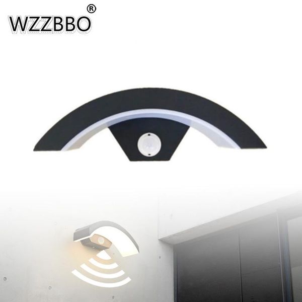 

outdoor wall lamps 12w/18w led with induction light porch lights curved stylish garden lamp waterproof fixture decor lighting landscap