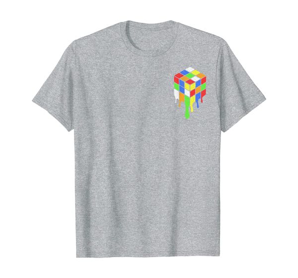 

melting rubik cube vintage t-shirt puzzle lovers gifts, White;black