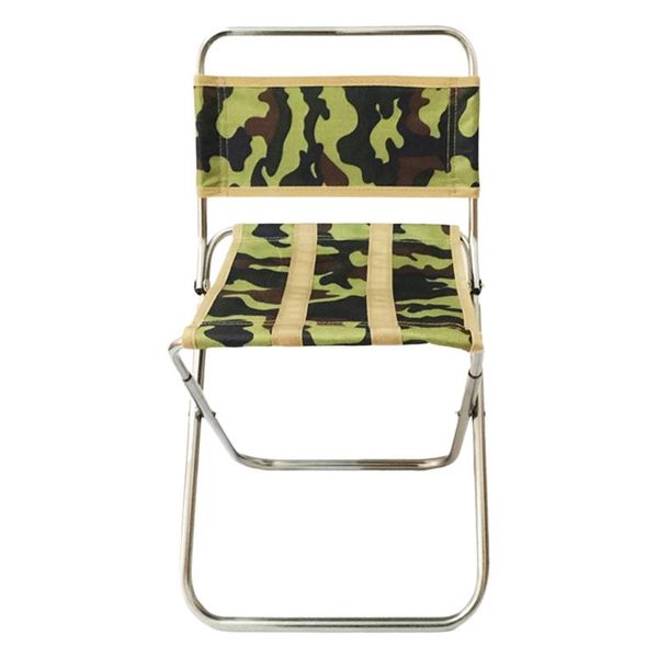 

fishing accessories 1pc outdoor folding chair camping bbq stool aluminum alloy seat size large (camouflage)