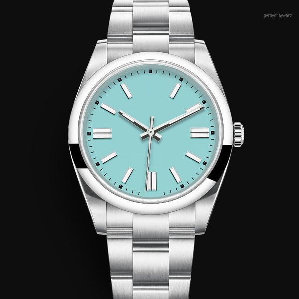 

wristwatches 2021 men's automatic mechanical watch datejust 124300 stainless steel 3230 movement sky blue black dial watches, Slivery;brown