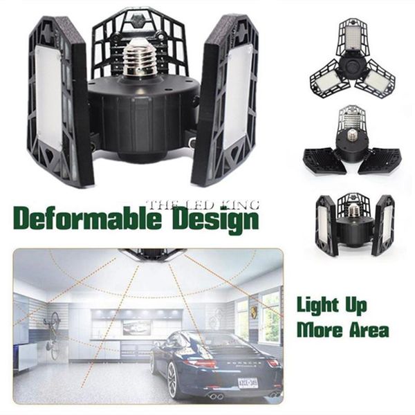 

bulbs 360 degrees 40w 60w triple garage light glow deformable indoor premium 6000 lumens led