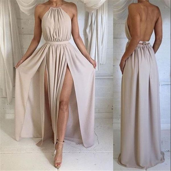 

party dresses neue arrival schulterfrei abendkleider lange vestido de festa vorder split straps halfter formale evening, White;black